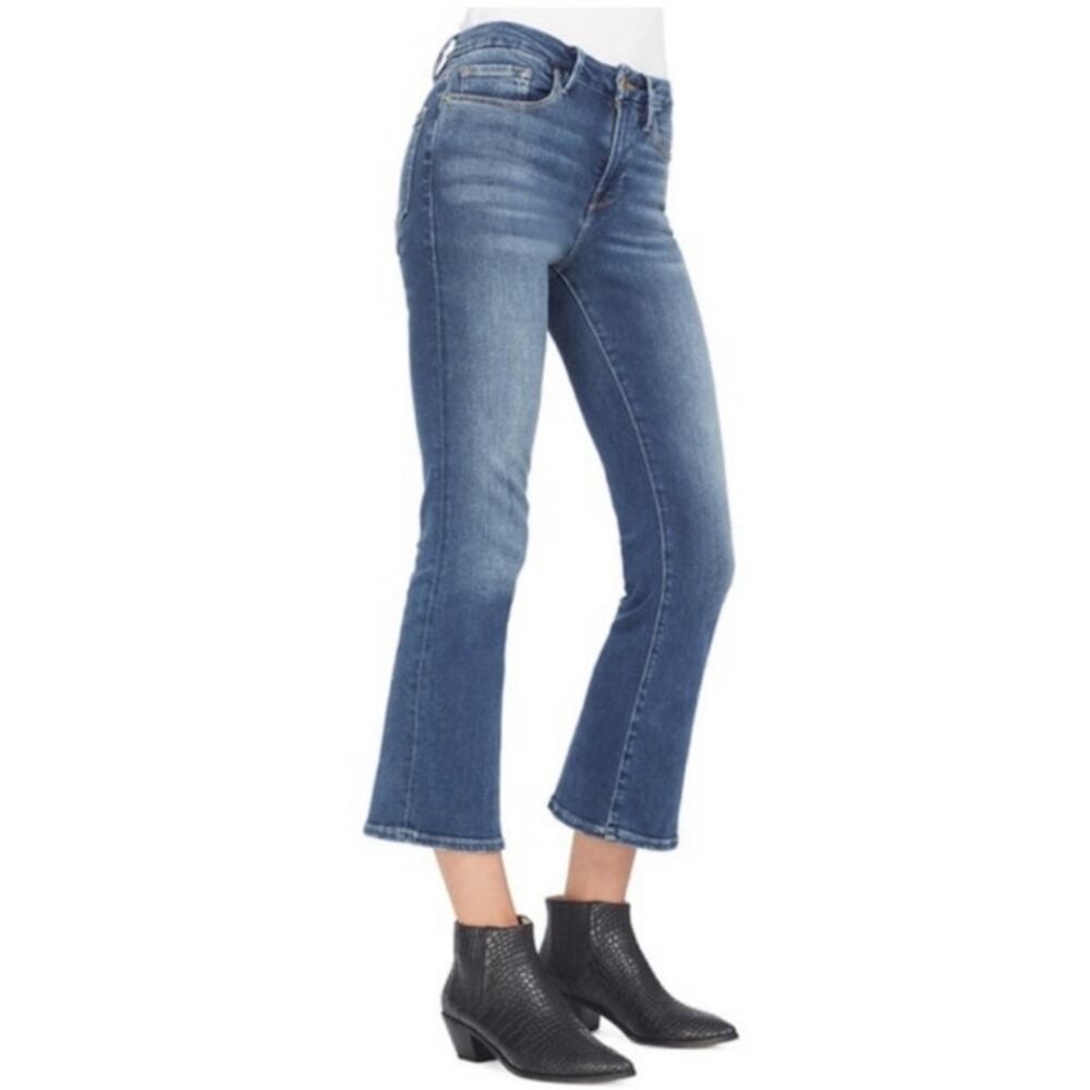 FRAME Denim Le Crop Mini Boot Jeans in Westcliff Medium Wash‎ Size 26 - Picture 10 of 15